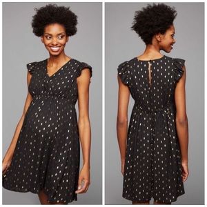 A Pea In The Pod Collective Concepts Black Clip Dot Maternity Dress